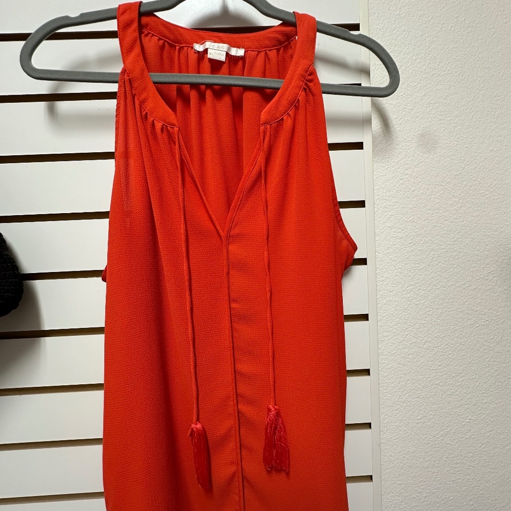 C&E Orange Sleeveless Top